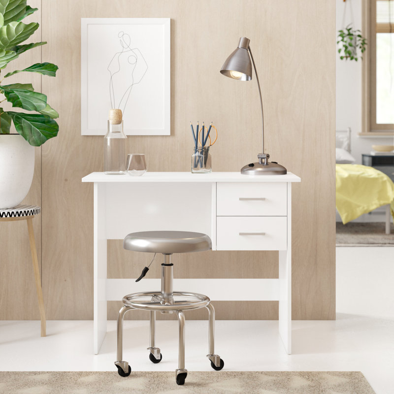 Ryan Solid Wood Base Writing Desk, White