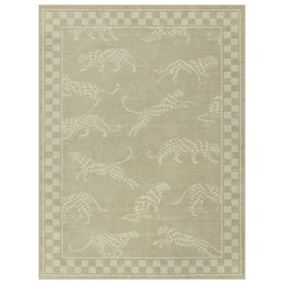 Green Machine Washable Area Rug, Soft Non-Slip Low Pile Dining Room Carpet for Office Playroom