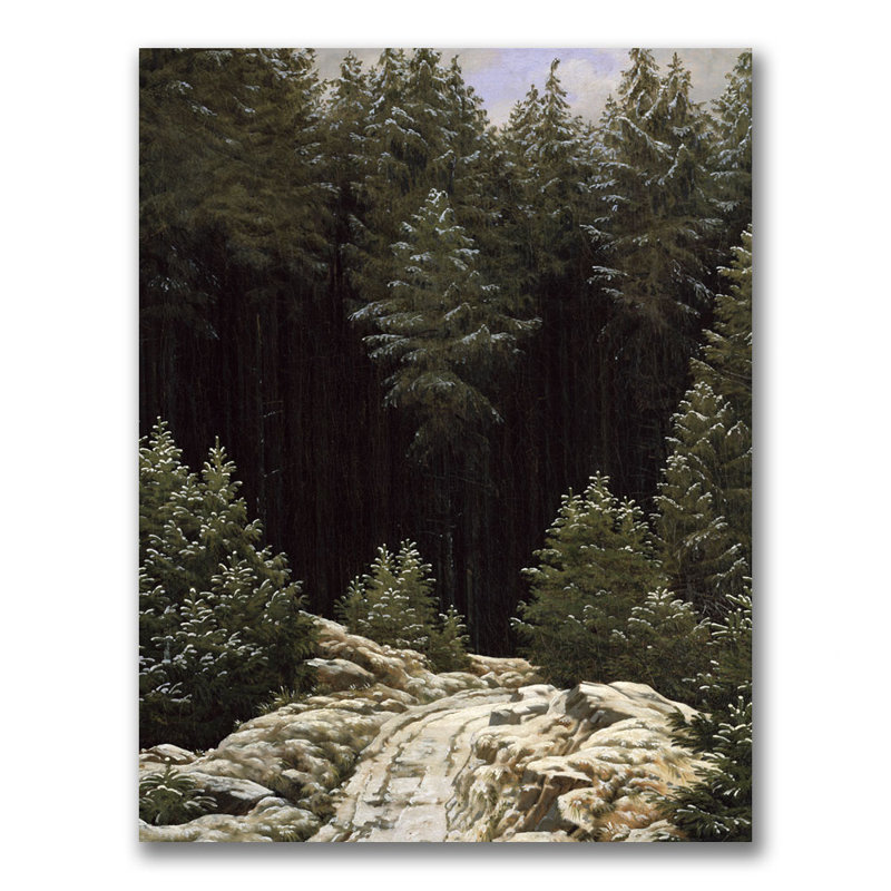 "Early Snow" by Caspar David Friedrich Photographic Print on Wrapped Canvas, 24" H x 18" W x 2" D