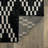 Modern Black And White Tribal Geometric Area Rug-446610407