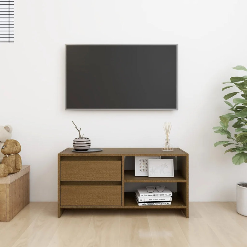 Gearline Unfinished TV Stand, Honey Brown