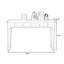 Console blanche en bois massif