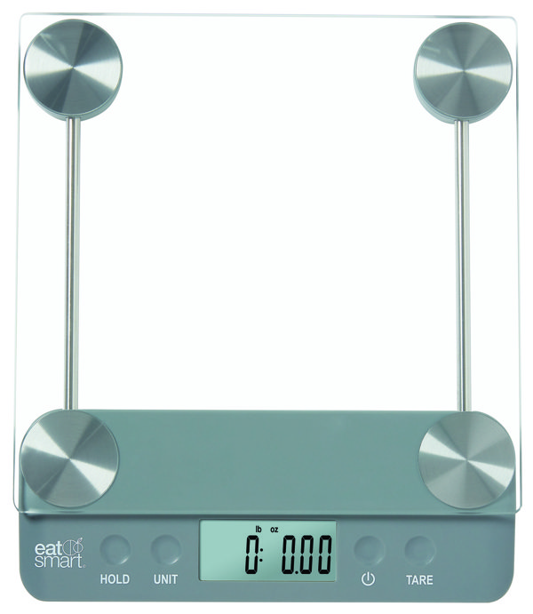 Glass Digital Kitchen Scale, Silver