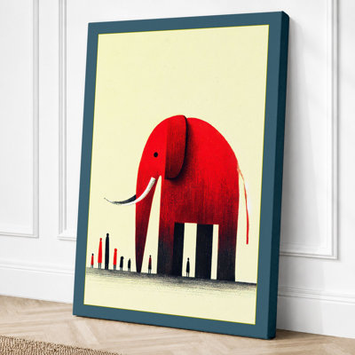 Elephant Over City Modern - Print