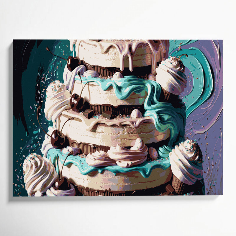 Desserts, crème glacée, art mural sur toile