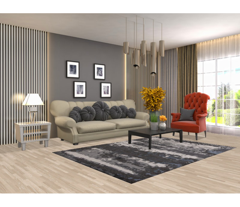 Tapis indien moderne abstrait