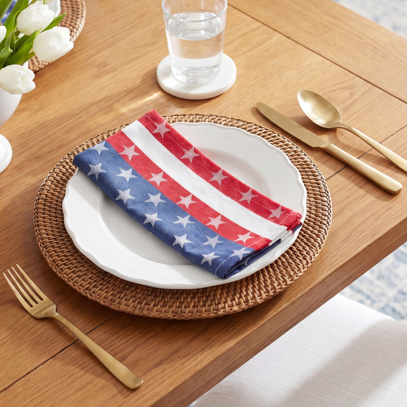 100% Cotton Striped Square Napkin