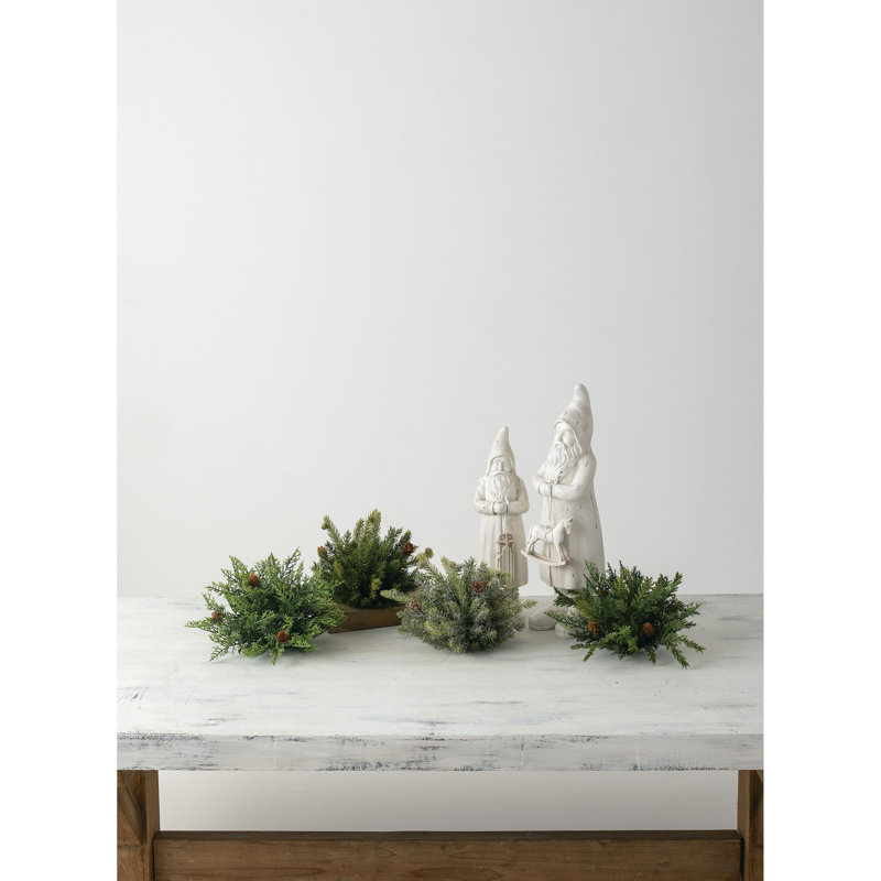 Faux Topiary, 7" H x 12" W x 12" D, Green