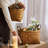 Rustic Handwoven Woodchip Basket