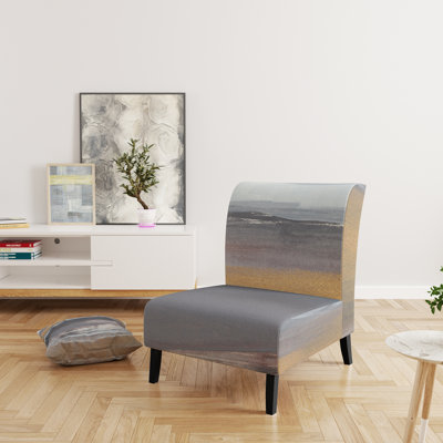 Fauteuil de chambre rembourré en velours Misty Beach