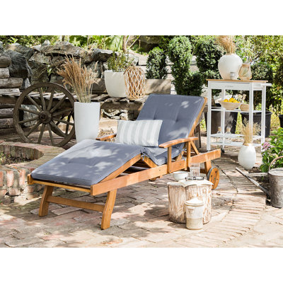 Brodbeck Reclining Sun Lounger with Cushion
