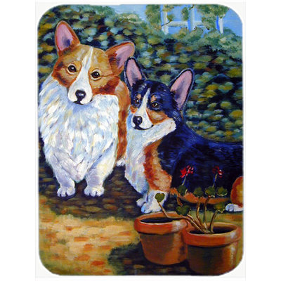 Caroline's Treasures Corgi Glass Cutting Board
