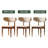 Mid-Century Modern Wood Dining Chairs, Upholstered Wood Dining Chair Side Chair, Fully Assembled-1644979566-1644979565