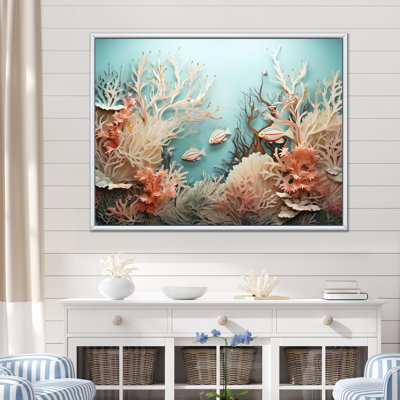 «Watercolor Fish Dance Collage», reproduction sur toile