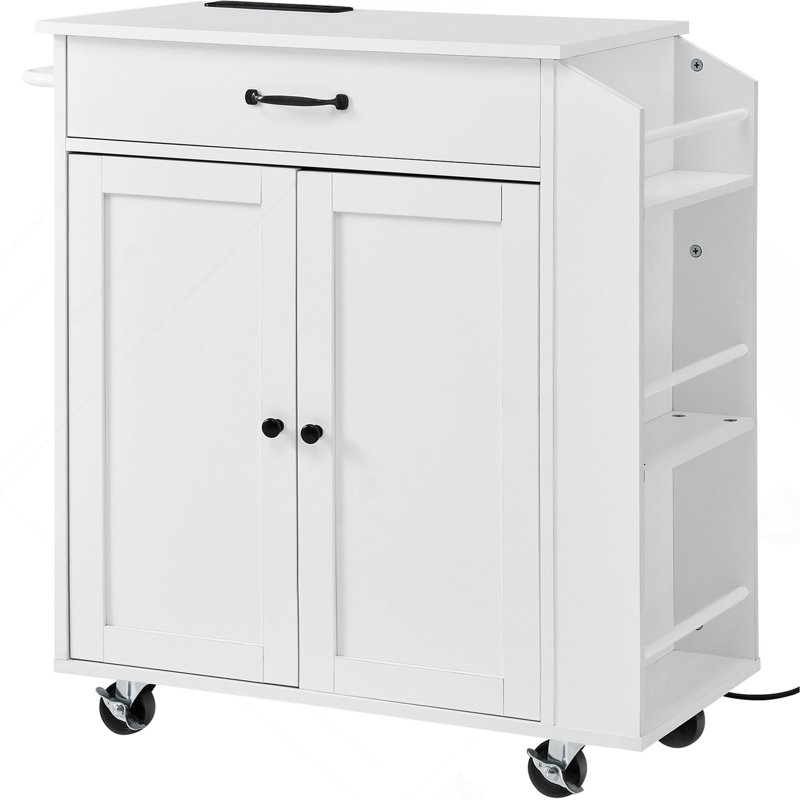 Armoire de rangement sur roulettes avec station de charge
