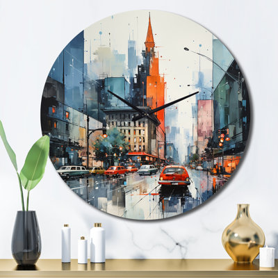 Horloge murale Mid-Century Metropolis I - Mid-Century