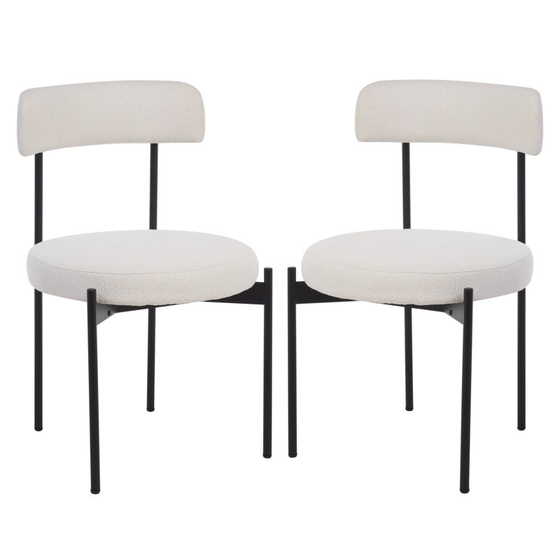 Chaise de salle à manger Liana Boucle, Blanc