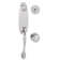 Handleset with Single Cylinder Deadbolt and Door Knob and Rosette