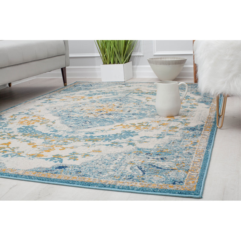 Hailey Vintage Fresh Chicory Area Rug, Rectangle 8' x 10'