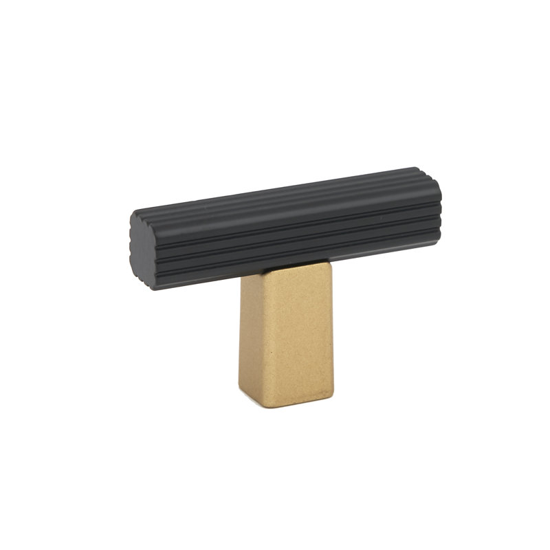 Quadrato Bar Knob, Champagne/Matte Black