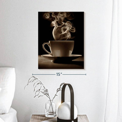 " Steaming Brewed Coffee Canvas Print "