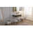 25" Modern Matte Black Stainless Steel Base Bathroom Vanity with Integrated Sink, Decorative Drawer, Tempered Glass Shelf for Contemporary Spaces-851242468-841019142