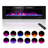 60" Recessed and Wall Mounted Electric Fireplace - Ultra-Thin 1500W Heater with 12-Color Flame Effect-128649736