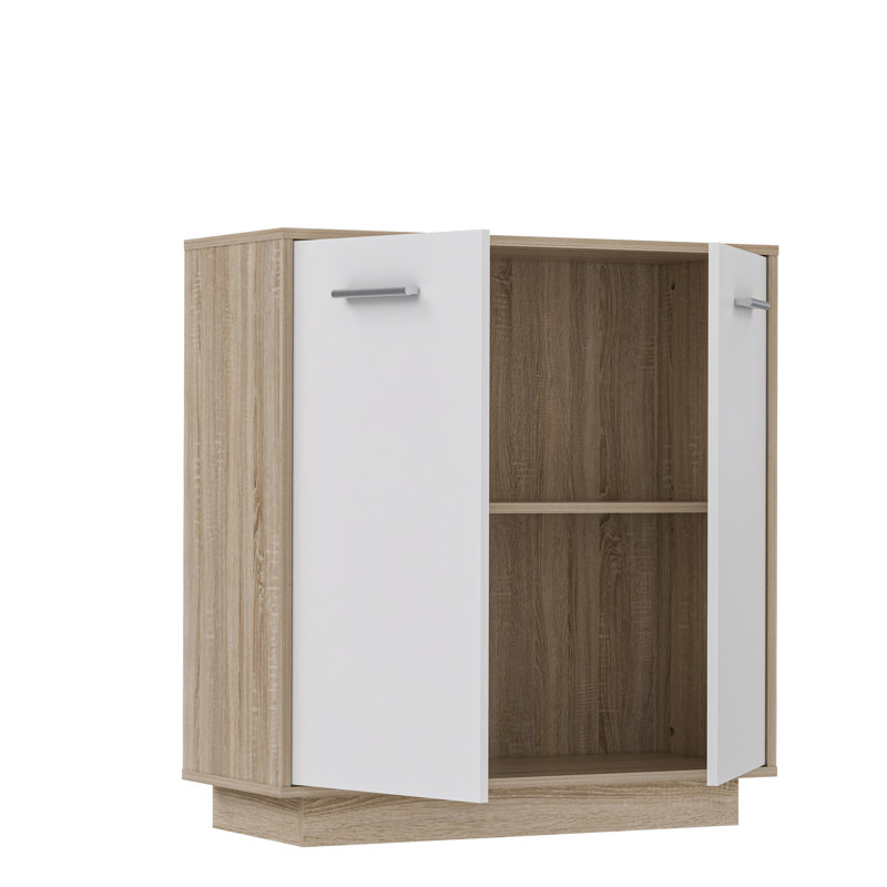 Large desserte 32,68 po Ilbert, Blanc / brun