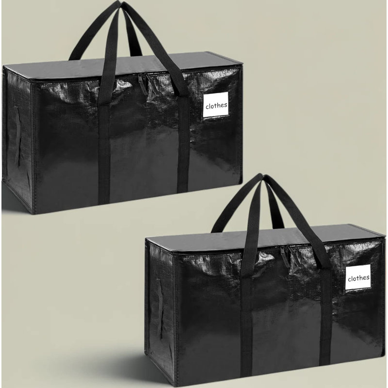 Heavy-Duty Storage Totes With Reinforced Handles And Durable Zippers, Extra Large Foldable Waterproof Packing Bags For Moving, Shipping, Travel And Space-Saving Storage