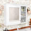 Armoire de salle de bain murale avec miroir et rangement réglable