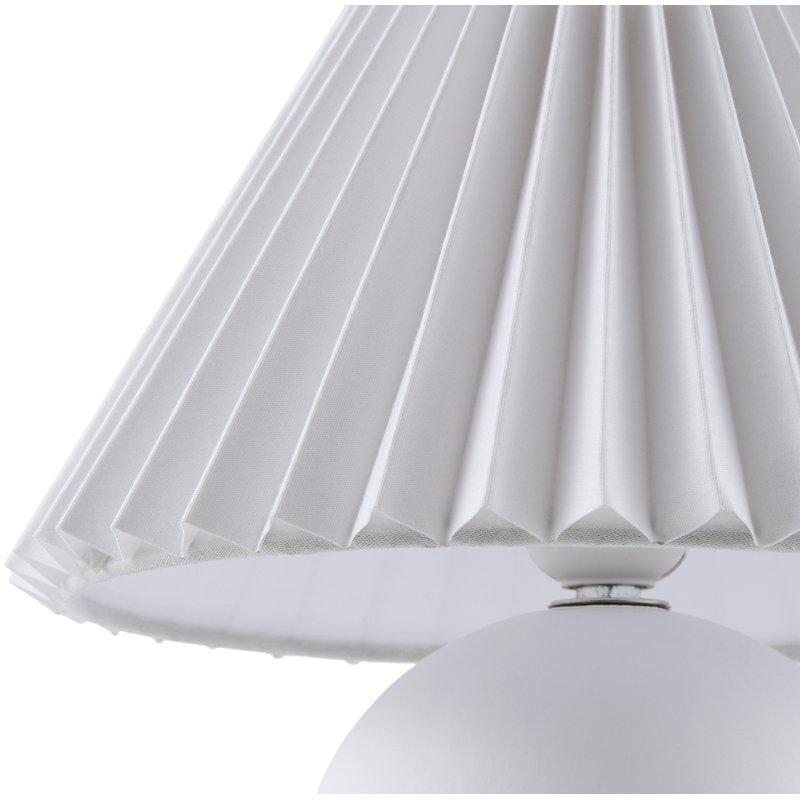 Lampe de table Gutzman, Blanc, Empire plissé