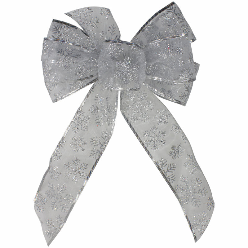 14'' Floral Fabric Bow