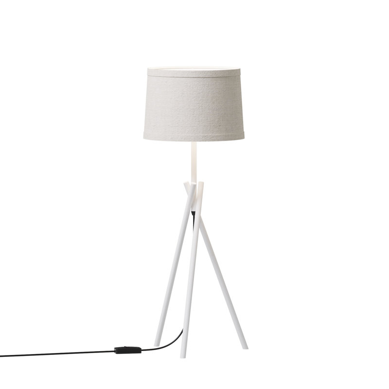 Sleek Crossed 26" Legs Table Lamp with Fabric Shade - E26 Bulb Friendly- Subtle Elegance