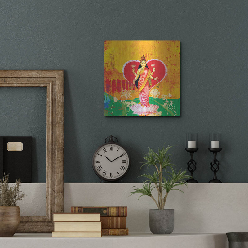 Art mural en métal Winston Porter «Lakshimi» par Elena Ray, H 12 po x l 12 po