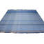 Tapis bleu en laine tissé à plat Benancia-87377976