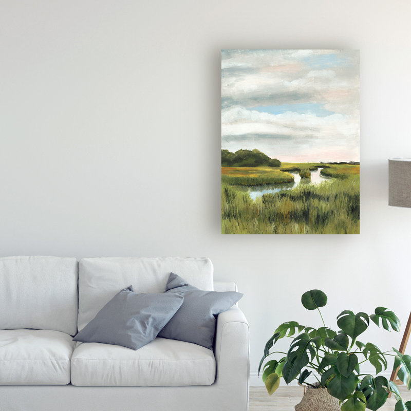 Reproduction d’art sur toile tendue, "Marsh paysages I" par Naomi McCavitt, H 24 po x l 18 po x P 2 po