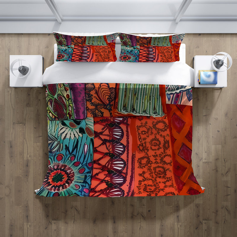 Literie, Housse de couette grand + 2 grandes taies décorat