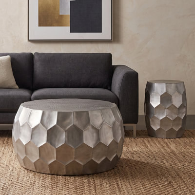 Maggie Coffee Table And End Table Silver