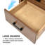 Meuble-lavabo de 24 po avec lavabo en céramique, meuble de rangement moderne en bois naturel