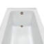 Baignoire en alcôve droite en acrylique blanc brillant avec drain extérieur Streamline 60 po x 30 po Streamline-101699402