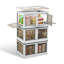 3Pcs Foldable Storage Bins with Lid 4 Doors Collapsible Stackable Closet Organizer Containers with Lock 4Pcs Wheels-900482688-900482694