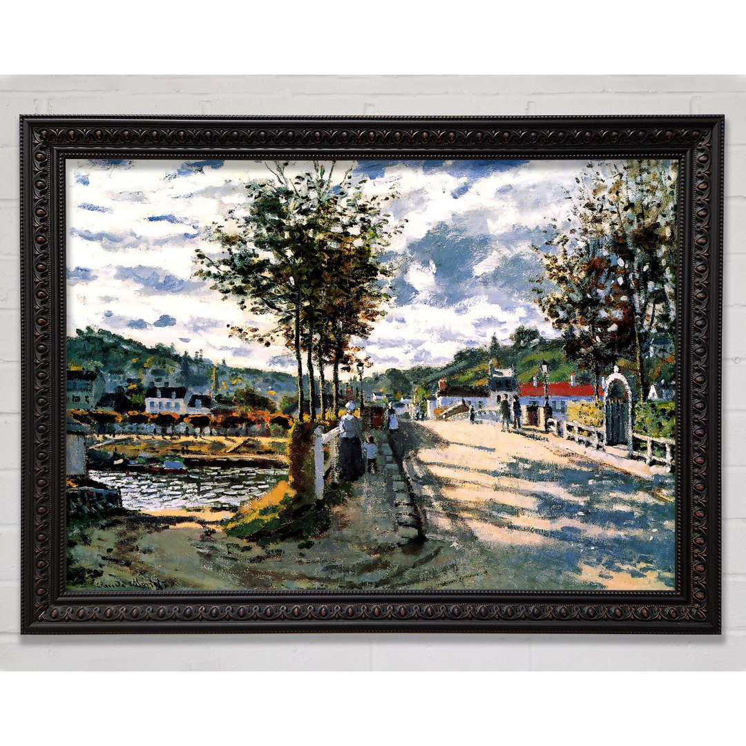 Gerahmtes Leinwandbild Die Seine bei Bougival von Claude Monet