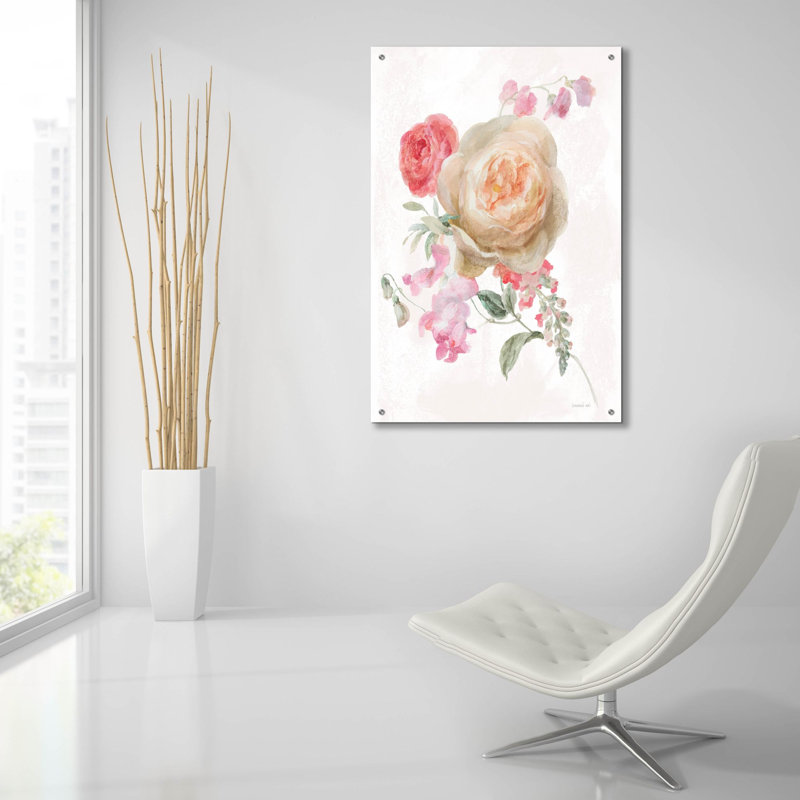 «Sorbet Floret 3» par Danhui Nai, art mural en verre acrylique, H 36 po x l 24 po