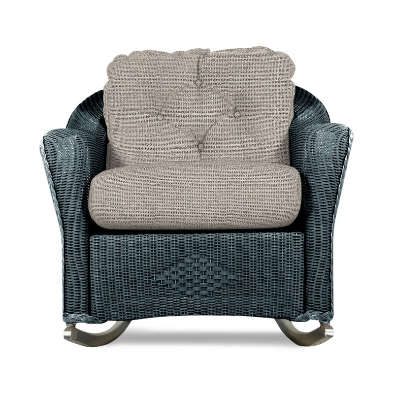 Reflections Outdoor Rocker Chair, Denim Blue, Demo Stone
