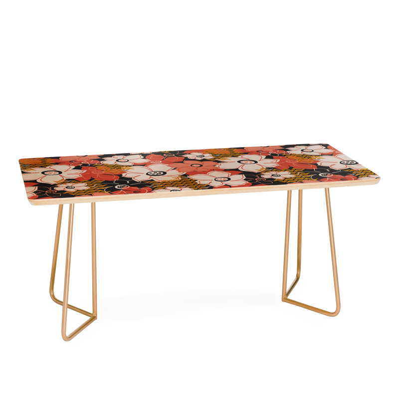 Table basse heather dutton pétales et gousses de lave