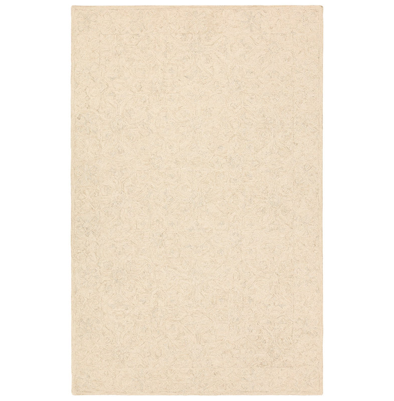 Tapis brun clair en laine touffeté à la main Cowan, Rectangle 6 pi x 9 pi