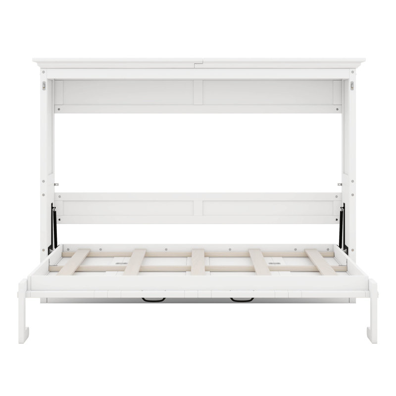 Lit pliant mural peu encombrant, White, Lit double