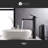 Wedge Collection Single-Handle Deck-Mount Tall Vessel Lavatory Bathroom Sink Faucet - Matte Black-52012517