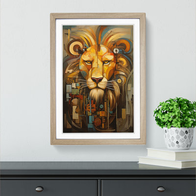 Lion Dadaism Art - Framed Print