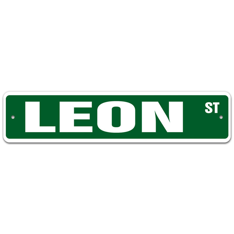 Plaque de rue Milica, H 6 po x l 24 po x P 0,1 po